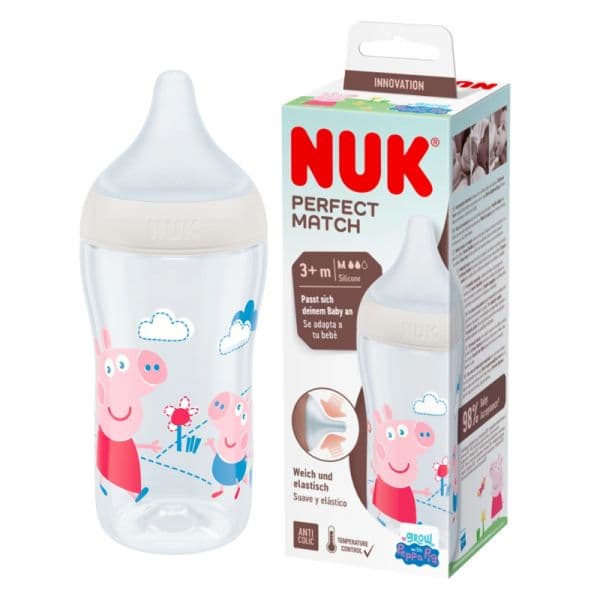 Nuk Biberão Perfect Match Peppa Pig Tamanho M (+3 meses) 260ml