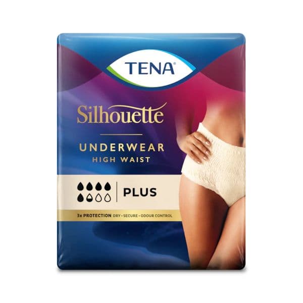 Tena Silhouette Cueca Cintura Alta Creme L 8 Unidades
