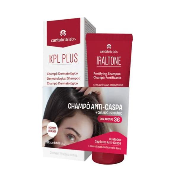 KPL Plus Shampoo Dermatológico Anti-Caspa e Anti-Seborreico 200ml + Iraltone Shampoo Fortificante 200ml