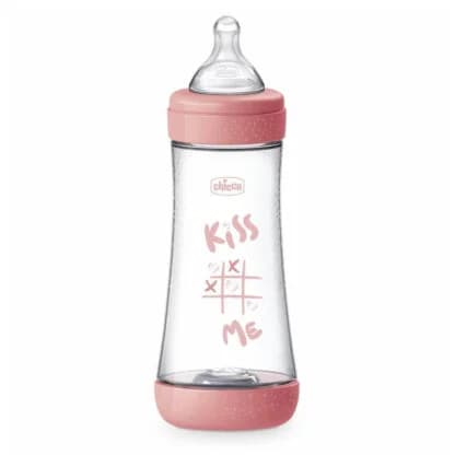 Chicco Biberão Perfect 5 Fluxo Rápido 300ml Kiss Me Rosa