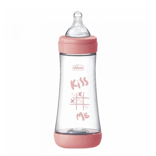 Chicco Biberão Perfect 5 Fluxo Rápido 300ml Kiss Me Rosa