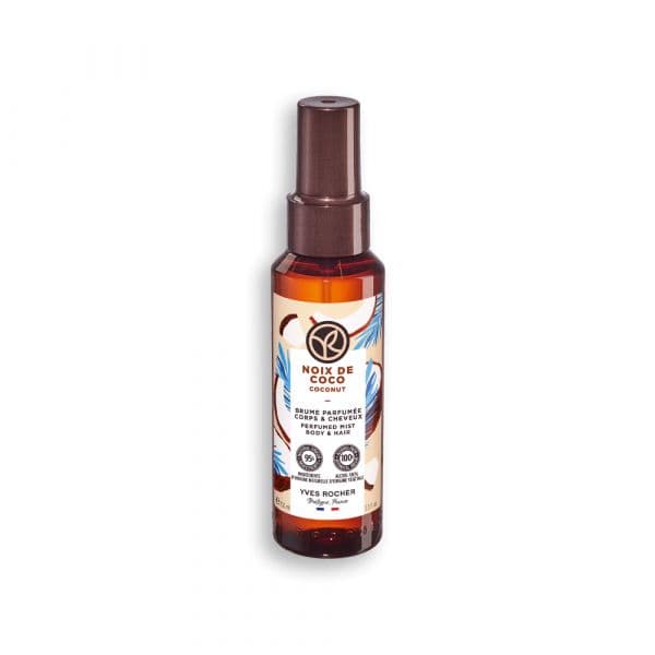 Yves Rocher Bain de Nature Bruma Perfumada Corpo e Cabelo Noz de Coco 100ml (Original)