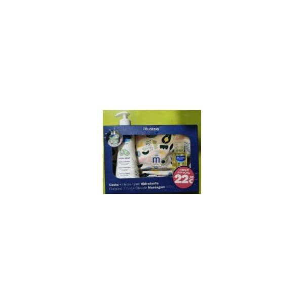 Mustela Hydra Leite Hidratante Corporal 300ml + Óleo de Massagem 100ml + Cesto