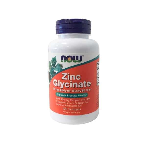 Now Zinc Glycinate 30mg 120 Cápsulas