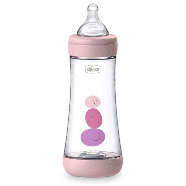 Chicco Biberão Perfect5 Fluxo Rápido 4m+ 300ml Rosa