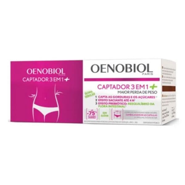 Oenobiol Captador 3 em 1 Plus+ Duo 2x60 Cápsulas