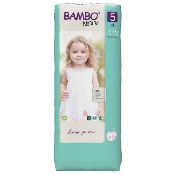 Bambo Nature Fraldas Tamanho 5 XL (12-18Kg) 44 Un.