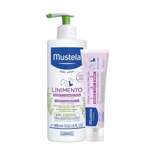 Mustela Linimento Higiene Zona da Fralda 400ml + Creme 50ml