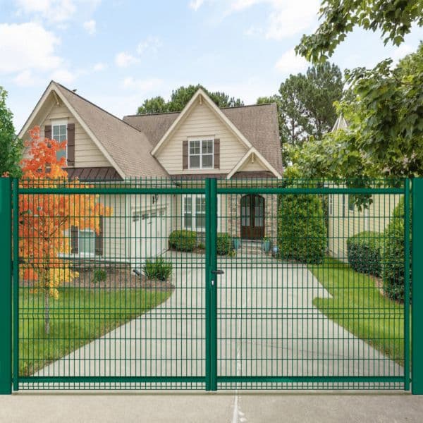 Hagro Fence Portão LH 2 Folhas Verde c/ Postes Chumbar e Acessórios 2000x1500mm