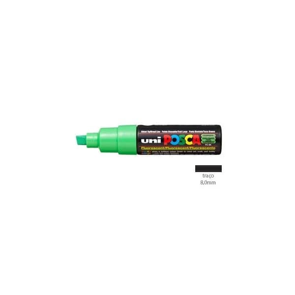 Uni Marcador Posca PC-8K Verde Fluorescente