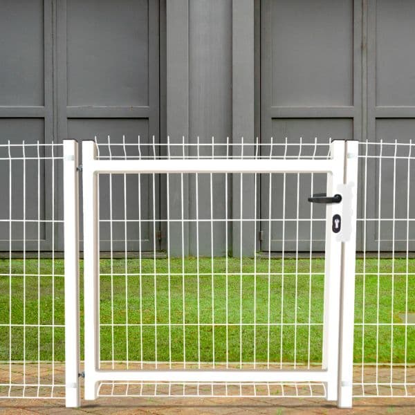 Hagro Fence Porta LH 1030x1230MM Branca C/ Postes Chumbar e Acessórios Direita