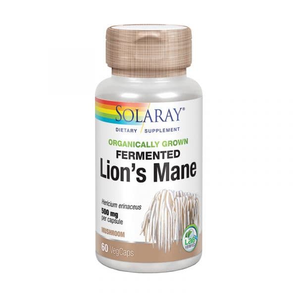 Solaray Lion's Mane 500mg 60 Cápsulas Vegetais