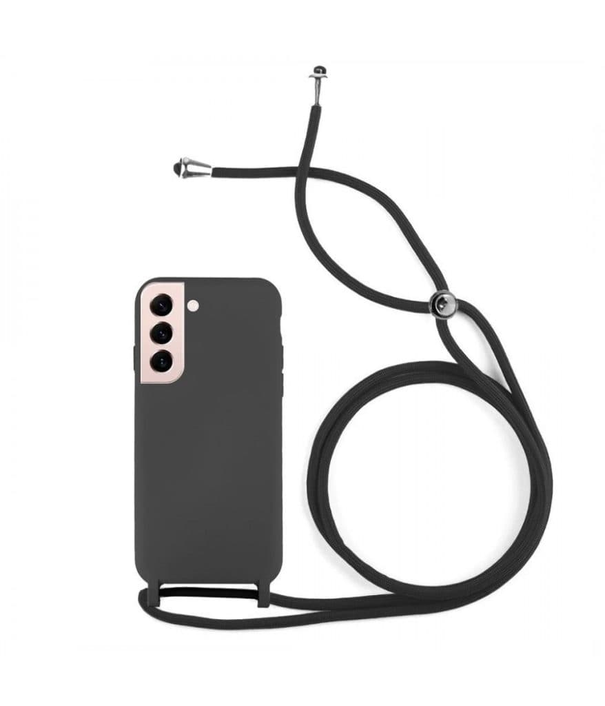 Capa Silicone Líquido Samsung S21 FE Cordão Preto - 92985551