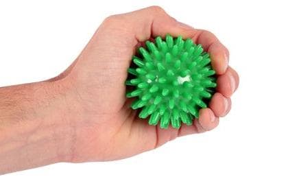Bola massagem c/picos 7cm verde