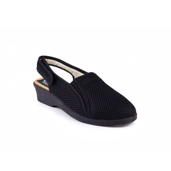 Sandalia ortopedica senhora fechada na f (001.005) (PRETO, 37)