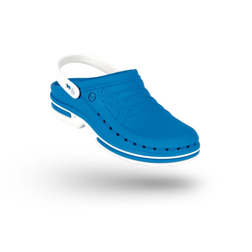 Soca hospitalar WOCK CLOG com Presilha (43/44, AZUL E/BRA)