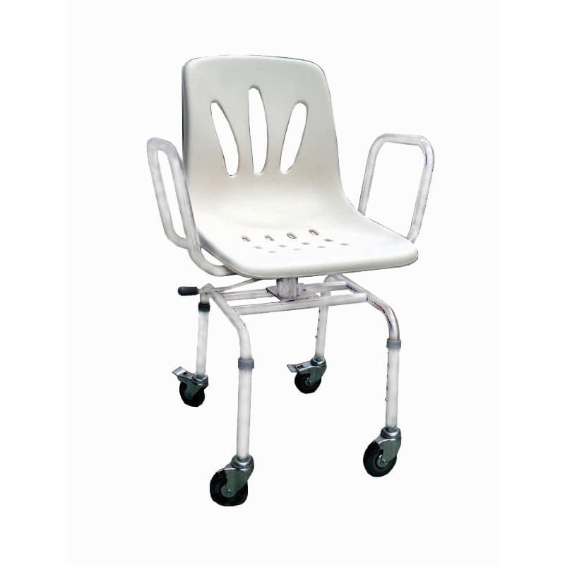Cadeira de banho giratoria com rodas