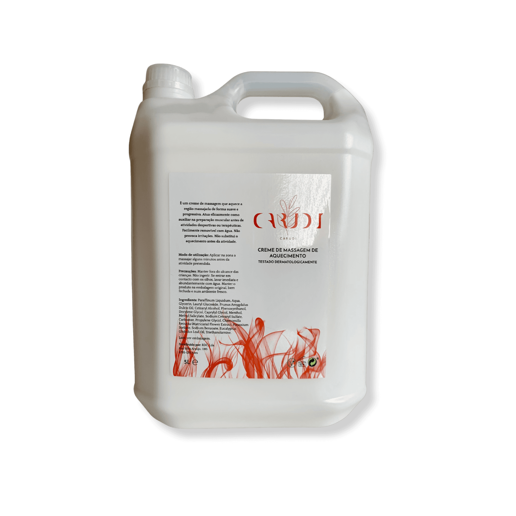 Creme massagem aquecimento 5lt CARUDI