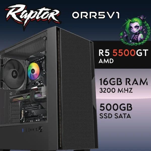 Switch PC Gaming RAPTOR-0RR5V1 R5 5500GT Radeon Graphics 16GB SSD 500GB