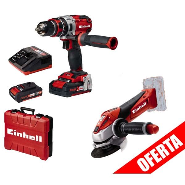 EINHELL APARAFUSADORA TE-CD 18 Li + REBARBADORA TE-AG 18/115 Li CPROF1001 - CPROF1001