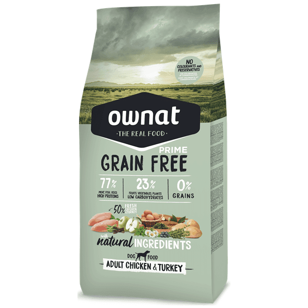 Ownat Grain Free Prime Cão Adulto Frango – 12 kg