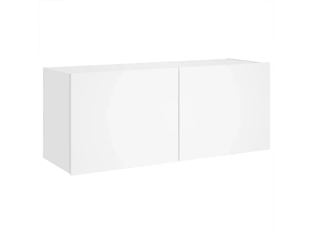 Móvel multimídia para TV prateleira para TV aparador armário para TV para sala de jantar sala de estar e quarto com luzes LED 100 x 35 x 41 cm branco 02_0027853