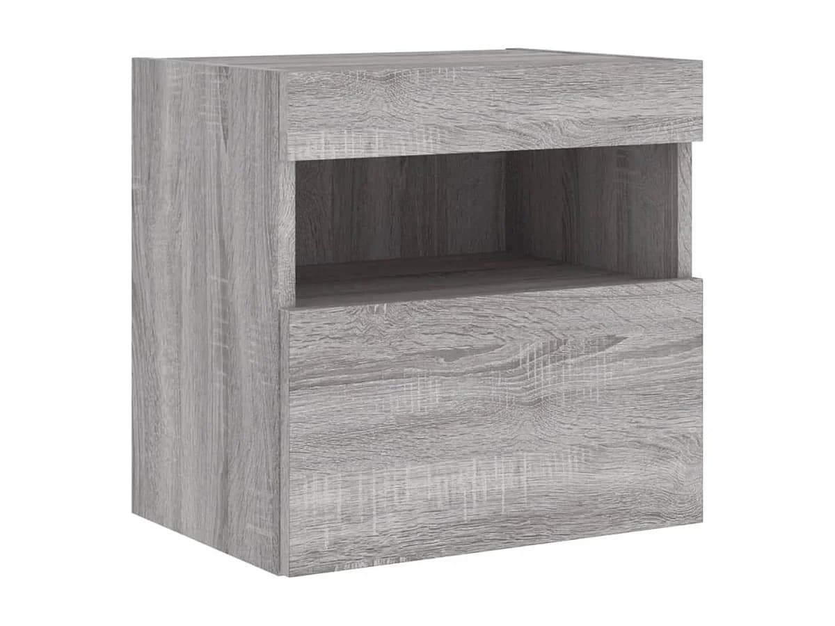 Móvel TV multimídia Estante TV aparador TV sala de jantar sala de estar quarto parede com luzes LED sonoma 40 x 30 x 40 cm cinza 02_0028046