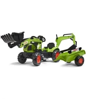 Falk Tractor Claas a Pedais Com Atrelado e Básculas FLK2040N