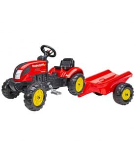 Falk Tractor a Pedais Country Farmer Vermelho c/ Reboque - TO-2058L