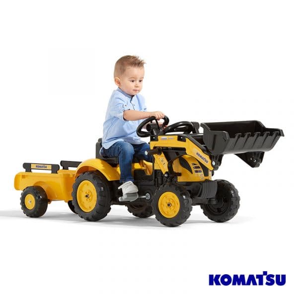 Falk Escavadora Komatsu Small + Reboque + Pá - TO-2076M