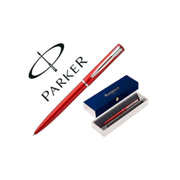 Waterman Caneta Esferográfica com Adornos Cromados Allure Vermelha - A26515642