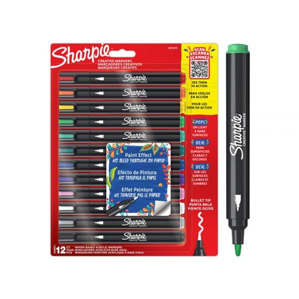 Sharpie Marcadores Acrílicos Creative Marker 12 Cores