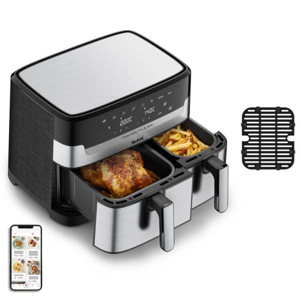 Fritadeira Tefal Dual Easy Fry & Grill EY905D 8.3L