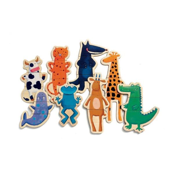 Djeco Puzzle Magnético Animais Malucos 24 Peças - DJECO233