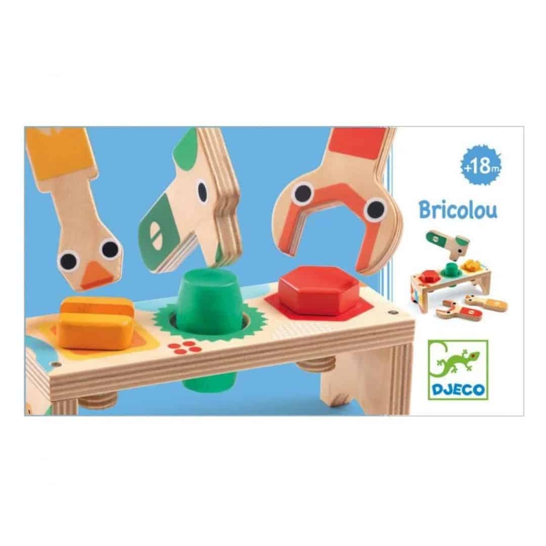 Djeco bricolou – bancada de ferramentas de bricolage infantil +18 meses