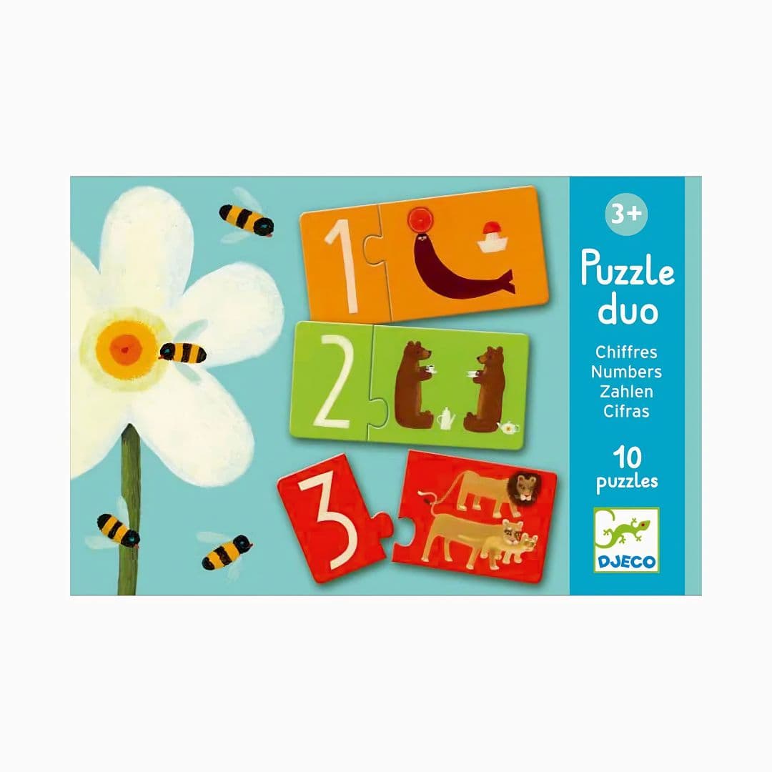 Djeco puzzle duo números – jogo educativo +3 anos