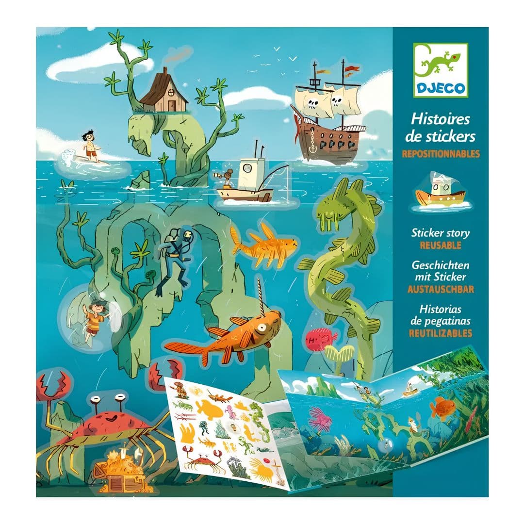 Djeco aventuras no mar – histórias com 50 autocolantes +4 anos