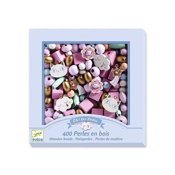 Djeco Wooden Beads, Rainbow - DJ09823