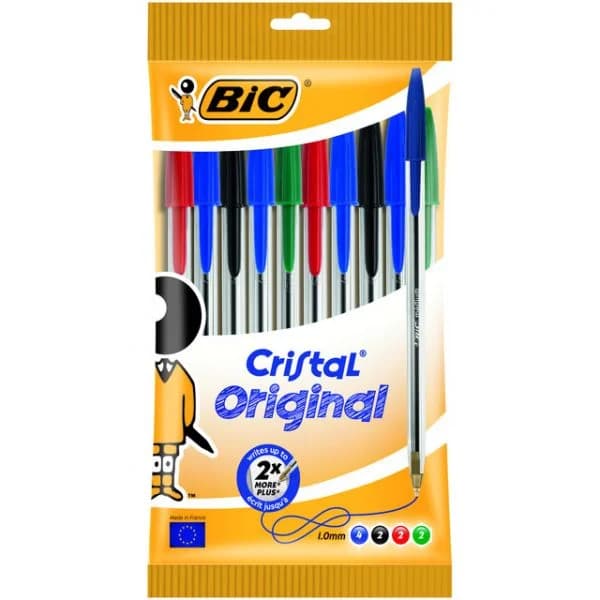 Bic Esferográfica Cristal Original Sortido 10 Un.
