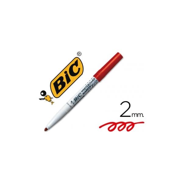 Bic Marcador Quadro Branco Velleda Vermelho 12 Un.