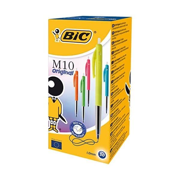 Bic Esferográfica M10 Original Retrátil Azul 50 Un.