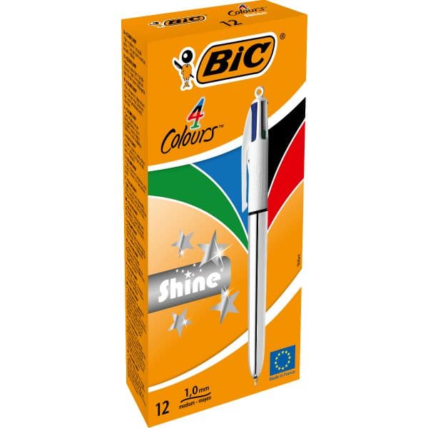 Bic Esferográfica 4 Colours Shine 12 Un.