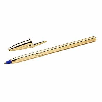 Bic Esferográfica Cristal Shine Gold Azul 20 Un.