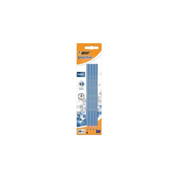 Bic Lápis de Grafite Evolution Triangle, Minas Hb Nº2, Corpo Triangular, Azul