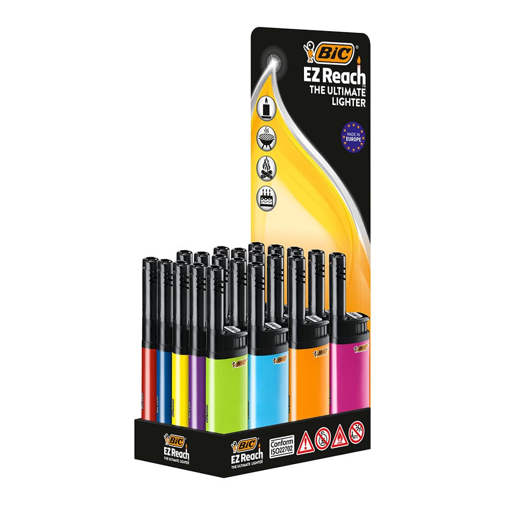 Bic Isqueiro Multiúso EZ Reach J30 20 Unidades Cores Sortidas