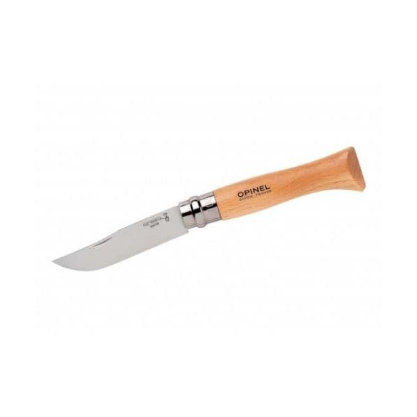 Opinel Pocket Knife No. 08 Stl. Steel Blade W. Wood Handle - 405