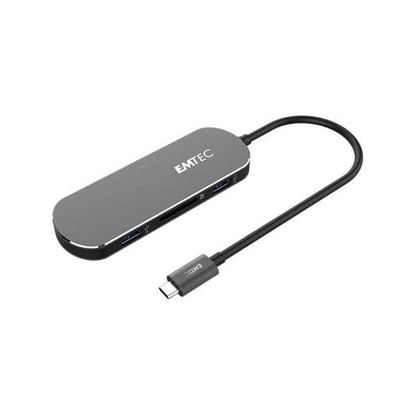 Emtec Hub Multiportas T650C 6 em 1 USB-C para HDMI 4K / USB 3.1 / SD