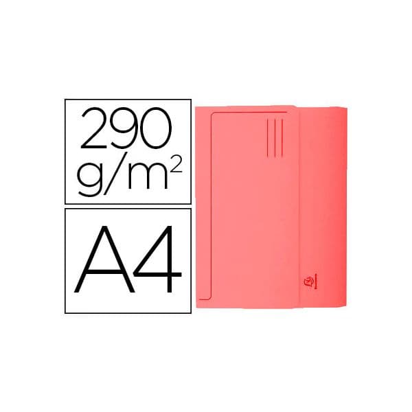 Exacompta Classificador de Cartolina c/ Bolsa Din A4 Vermelho 290g 50 Un.