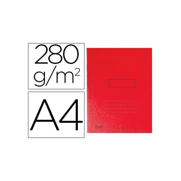 Exacompta Classificador Cartolina Reciclada A4 280g/m2 Vermelho - 445003E