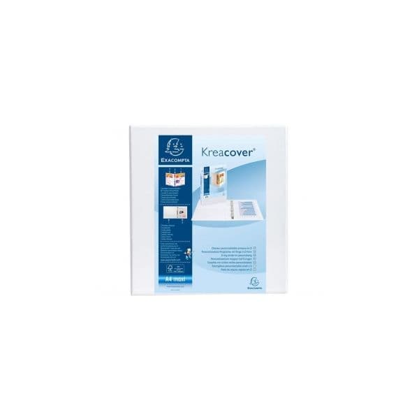 Exacompta 20 un. Pasta Argolas Krea Cover A4+ 2-60 mm Branco Per - 51825E